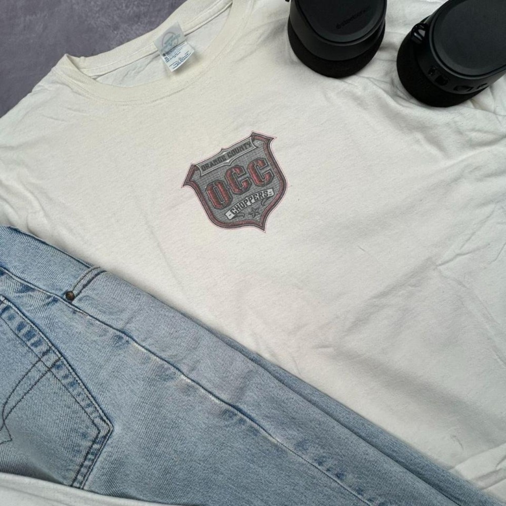 Vintage Orange County Choppers OCC T-Shirt Mens XL White Y2K Biker Streetwear - Picture 8 of 8